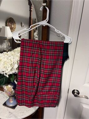 Red Plaid Tartan Skirt